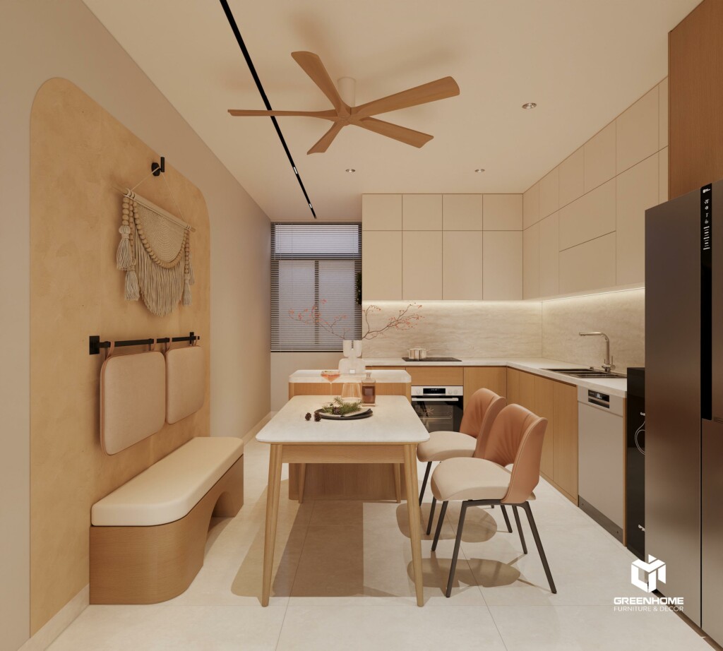 THIẾT KẾ NỘI THẤT NHÀ PHỐ PHONG CÁCH MODERN JAPANDI – TINH GIẢN, THANH LỊCH VÀ ĐẦY CẢM XÚC