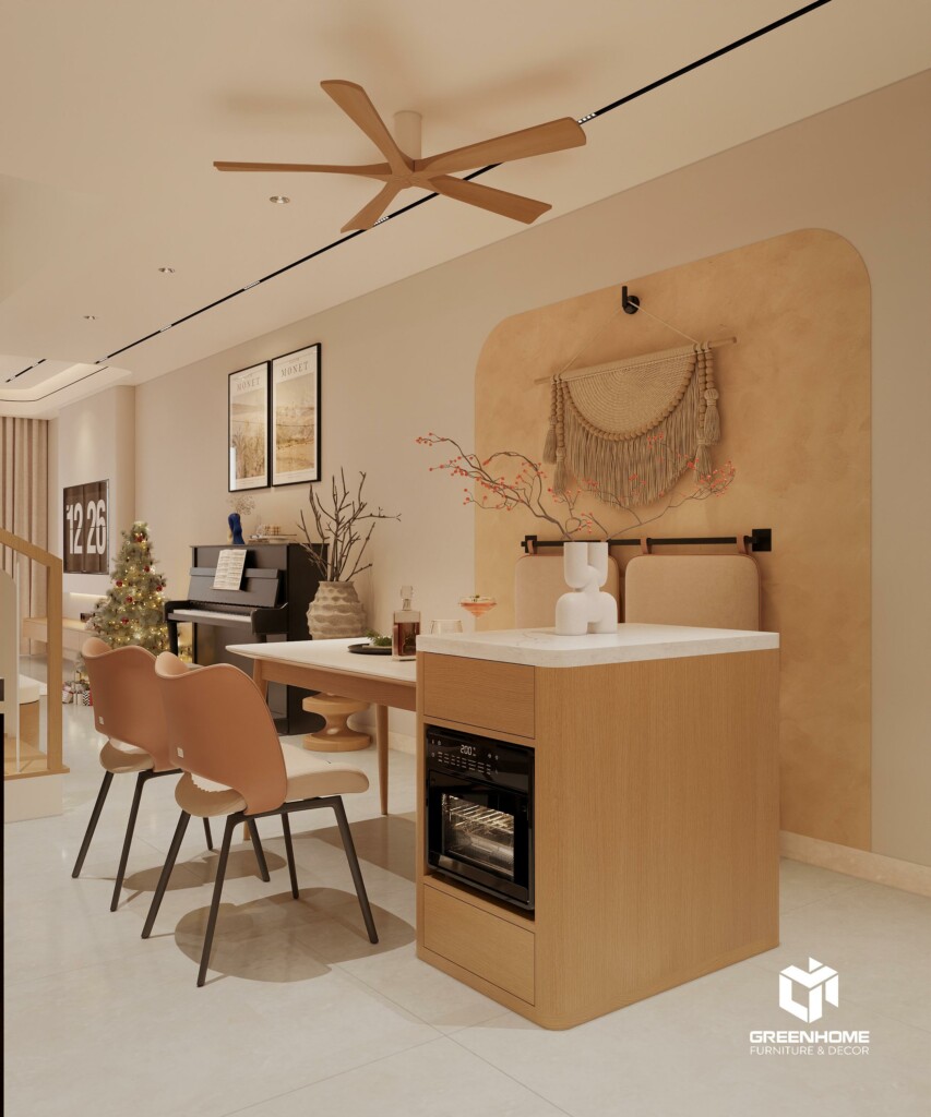 THIẾT KẾ NỘI THẤT NHÀ PHỐ PHONG CÁCH MODERN JAPANDI – TINH GIẢN, THANH LỊCH VÀ ĐẦY CẢM XÚC