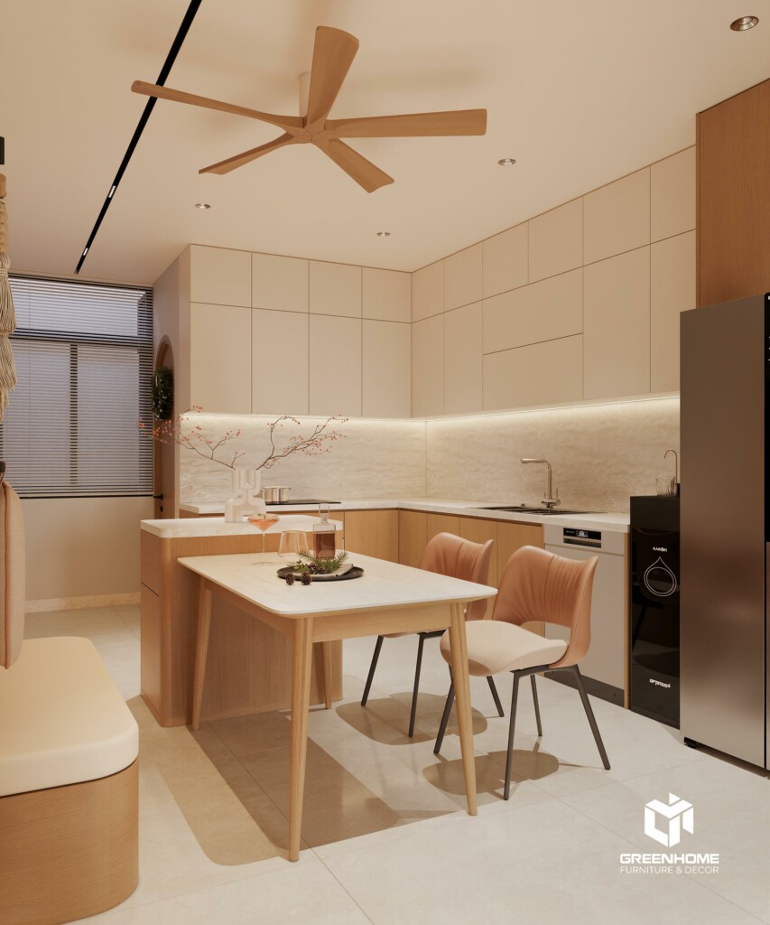 THIẾT KẾ NỘI THẤT NHÀ PHỐ PHONG CÁCH MODERN JAPANDI – TINH GIẢN, THANH LỊCH VÀ ĐẦY CẢM XÚC