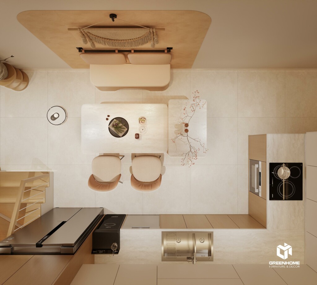 THIẾT KẾ NỘI THẤT NHÀ PHỐ PHONG CÁCH MODERN JAPANDI – TINH GIẢN, THANH LỊCH VÀ ĐẦY CẢM XÚC