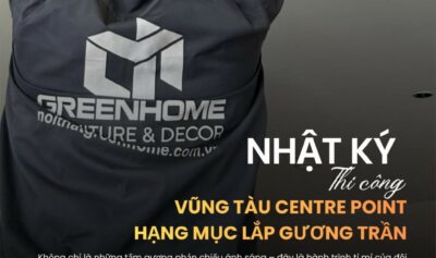 thi công trần gương 1