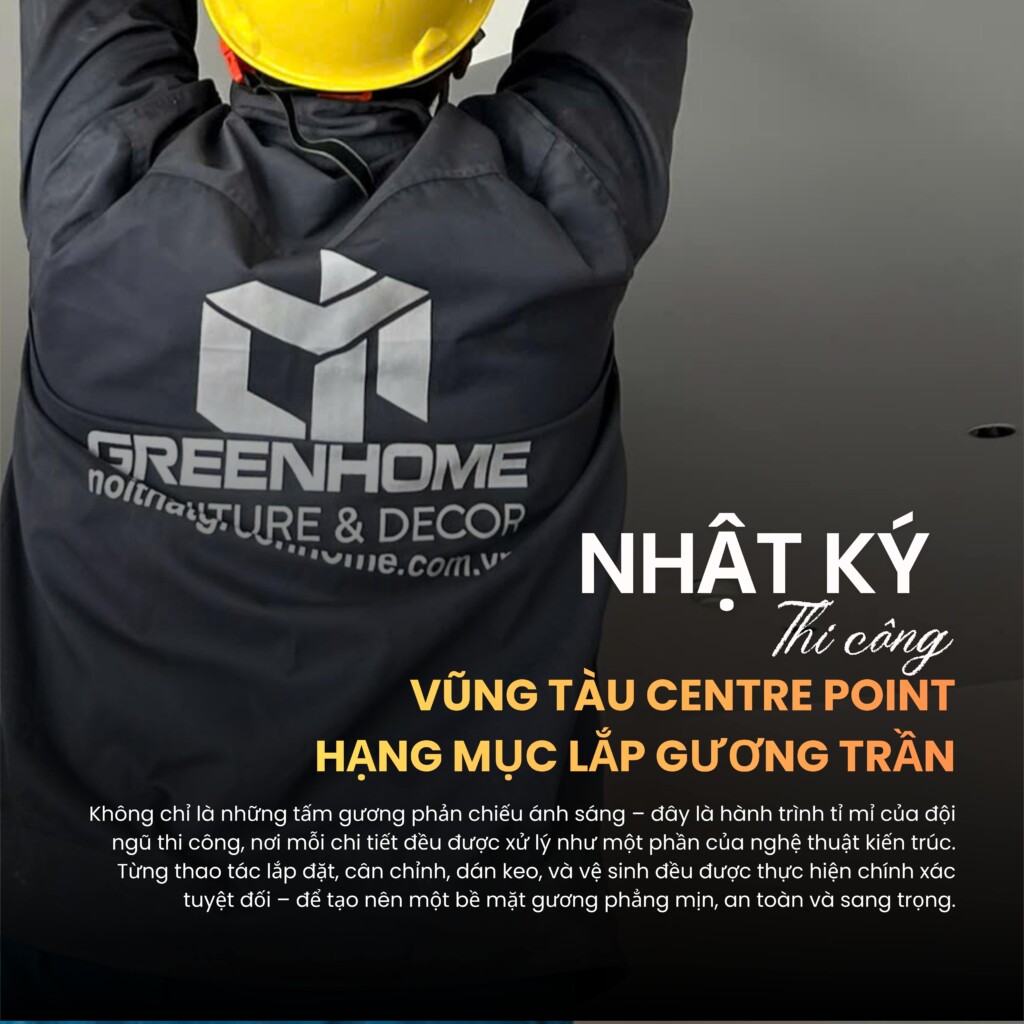 thi công trần gương 1