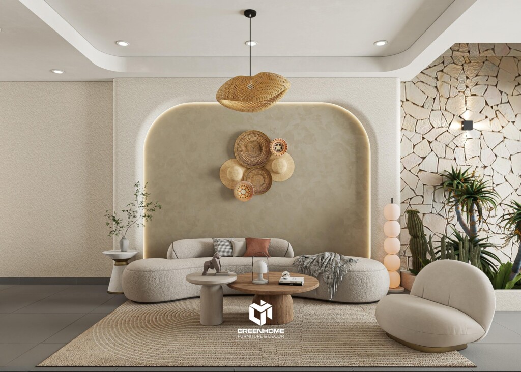 NỘI THẤT Q'HOUSE - HƠI THỞ ĐỊA TRUNG HẢI TRONG LÒNG PHỐ